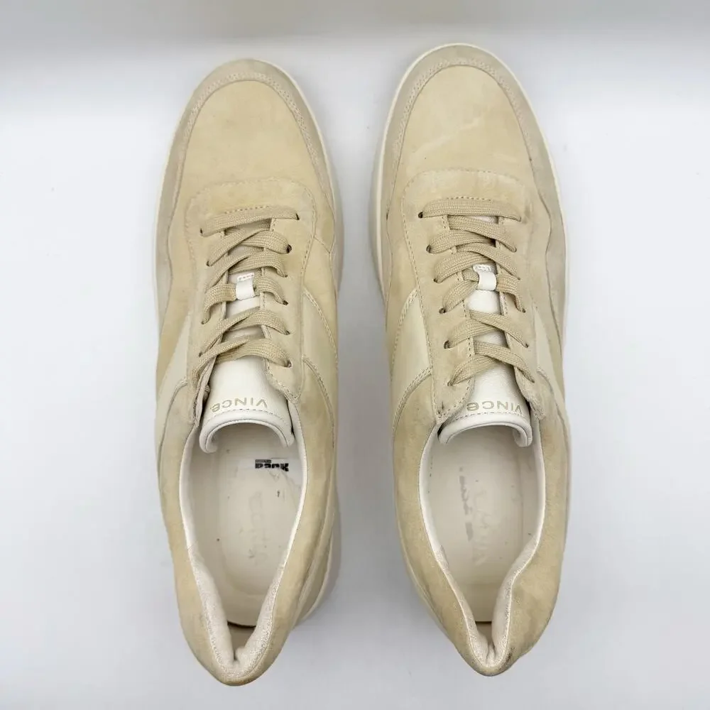 Vince Womens Warren Low Sneakers US 13 M EU 45 Beige Tan Suede GUC